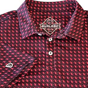 Burlebo Polo Shirt Mens L Georgia State Performance Golf
